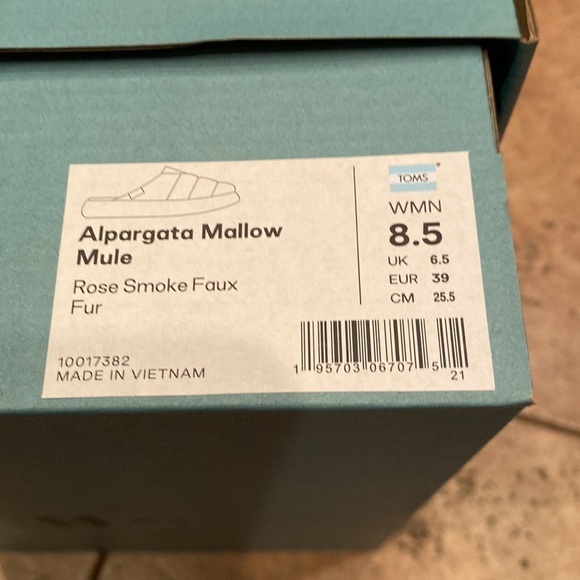 Toms Alpargata Mallow Mule Fluff Slide Slippers in Pink size 8.5 - Picture 5 of 6
